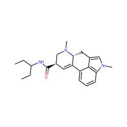 CCC(CC)NC(=O)[C@@H]1C=C2c3cccc4c3c(cn4C)C[C@H]2N(C)C1 ZINC000027194681