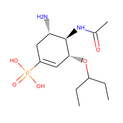 CCC(CC)O[C@@H]1C=C(P(=O)(O)O)C[C@H](N)[C@H]1NC(C)=O ZINC000038540546