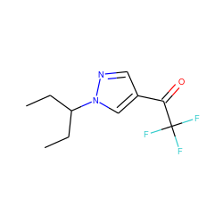 CCC(CC)n1cc(C(=O)C(F)(F)F)cn1 ZINC000087173818