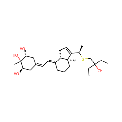 CCC(O)(CC)CS[C@H](C)C1=CC[C@H]2/C(=C/C=C3C[C@@H](O)C(C)(O)[C@H](O)C3)CCC[C@]12C ZINC000036478973