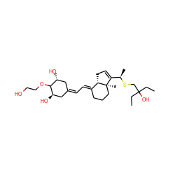 CCC(O)(CC)CS[C@H](C)C1=CC[C@H]2/C(=C/C=C3C[C@@H](O)C(OCCO)[C@H](O)C3)CCC[C@]12C ZINC000039714763