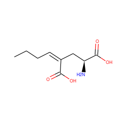 CCC/C=C(/C[C@H](N)C(=O)O)C(=O)O ZINC000029477245