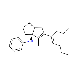 CCC/C=C(\CCC)C1=C(C)[C@]2(Nc3ccccc3)CCC[C@@H]2C1 ZINC000014978514