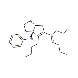 CCC/C=C(\CCC)C1=C(CCCC)[C@]2(Nc3ccccc3)CCC[C@@H]2C1 ZINC000014978517