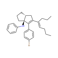 CCC/C=C(\CCC)C1=C(c2ccc(Br)cc2)[C@]2(Nc3ccccc3)CCC[C@@H]2C1 ZINC000014978521