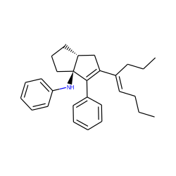 CCC/C=C(\CCC)C1=C(c2ccccc2)[C@]2(Nc3ccccc3)CCC[C@@H]2C1 ZINC000014978511