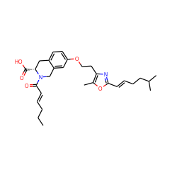 CCC/C=C/C(=O)N1Cc2cc(OCCc3nc(/C=C/CCC(C)C)oc3C)ccc2C[C@H]1C(=O)O ZINC000073221686