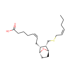 CCC/C=C\CSC[C@@H]1[C@H]2CC[C@@H](O2)[C@@H]1C/C=C\CCCC(=O)O ZINC000169728566