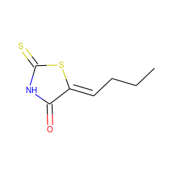 CCC/C=C1\SC(=S)NC1=O ZINC000003130488