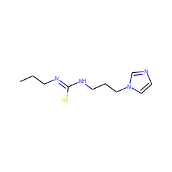 CCC/N=C(\S)NCCCn1ccnc1 ZINC000006625775