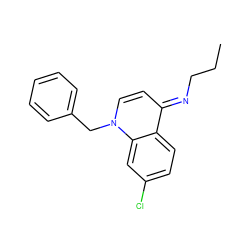 CCC/N=c1\ccn(Cc2ccccc2)c2cc(Cl)ccc12 ZINC000013741393