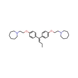 CCC=C(c1ccc(OCCN2CCCCCC2)cc1)c1ccc(OCCN2CCCCCC2)cc1 ZINC000103230601