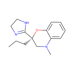 CCC[C@@]1(C2=NCCN2)CN(C)c2ccccc2O1 ZINC000013518901