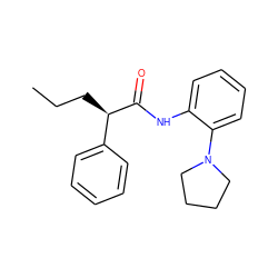 CCC[C@@H](C(=O)Nc1ccccc1N1CCCC1)c1ccccc1 ZINC000023054964
