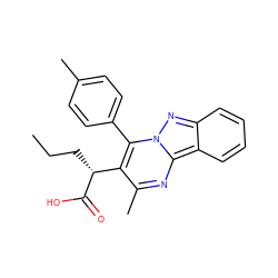 CCC[C@@H](C(=O)O)c1c(C)nc2c3ccccc3nn2c1-c1ccc(C)cc1 ZINC000140347258