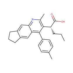 CCC[C@@H](C(=O)O)c1c(C)nc2cc3c(cc2c1-c1ccc(C)cc1)CCC3 ZINC000140297585