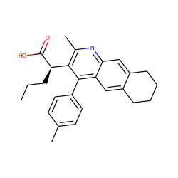 CCC[C@@H](C(=O)O)c1c(C)nc2cc3c(cc2c1-c1ccc(C)cc1)CCCC3 ZINC000140364918