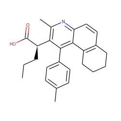 CCC[C@@H](C(=O)O)c1c(C)nc2ccc3c(c2c1-c1ccc(C)cc1)CCCC3 ZINC000140324684