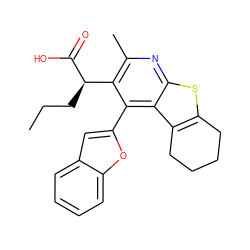 CCC[C@@H](C(=O)O)c1c(C)nc2sc3c(c2c1-c1cc2ccccc2o1)CCCC3 ZINC000113123267