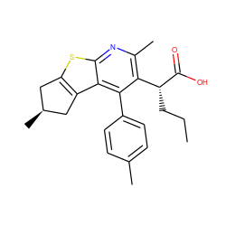 CCC[C@@H](C(=O)O)c1c(C)nc2sc3c(c2c1-c1ccc(C)cc1)C[C@@H](C)C3 ZINC000113122743