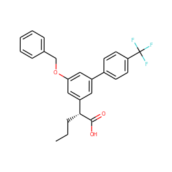 CCC[C@@H](C(=O)O)c1cc(OCc2ccccc2)cc(-c2ccc(C(F)(F)F)cc2)c1 ZINC000035943730