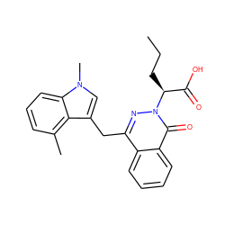 CCC[C@@H](C(=O)O)n1nc(Cc2cn(C)c3cccc(C)c23)c2ccccc2c1=O ZINC000068198724