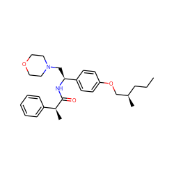 CCC[C@@H](C)COc1ccc([C@H](CN2CCOCC2)NC(=O)[C@@H](C)c2ccccc2)cc1 ZINC000116592693