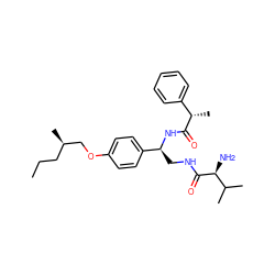 CCC[C@@H](C)COc1ccc([C@H](CNC(=O)[C@@H](N)C(C)C)NC(=O)[C@@H](C)c2ccccc2)cc1 ZINC000144565200