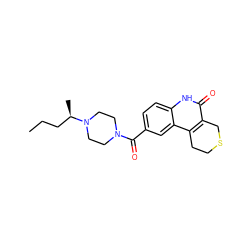 CCC[C@@H](C)N1CCN(C(=O)c2ccc3[nH]c(=O)c4c(c3c2)CCSC4)CC1 ZINC000103173553