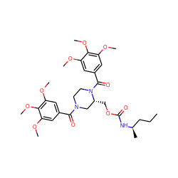 CCC[C@@H](C)NC(=O)OC[C@@H]1CN(C(=O)c2cc(OC)c(OC)c(OC)c2)CCN1C(=O)c1cc(OC)c(OC)c(OC)c1 ZINC000003914868