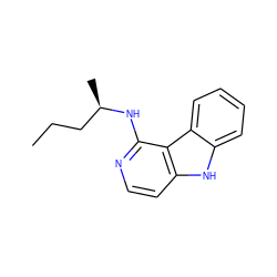 CCC[C@@H](C)Nc1nccc2[nH]c3ccccc3c12 ZINC000040429979