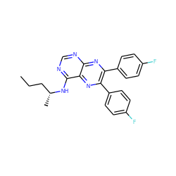 CCC[C@@H](C)Nc1ncnc2nc(-c3ccc(F)cc3)c(-c3ccc(F)cc3)nc12 ZINC000028356356