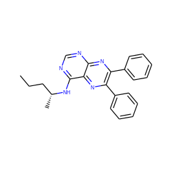 CCC[C@@H](C)Nc1ncnc2nc(-c3ccccc3)c(-c3ccccc3)nc12 ZINC000028346770