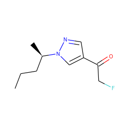 CCC[C@@H](C)n1cc(C(=O)CF)cn1 ZINC000473112820