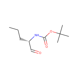 CCC[C@@H](C=O)NC(=O)OC(C)(C)C ZINC000013588582