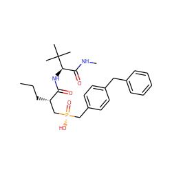 CCC[C@@H](C[P@](=O)(O)Cc1ccc(Cc2ccccc2)cc1)C(=O)N[C@H](C(=O)NC)C(C)(C)C ZINC000028973540