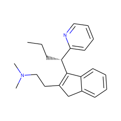 CCC[C@@H](C1=C(CCN(C)C)Cc2ccccc21)c1ccccn1 ZINC000013493488