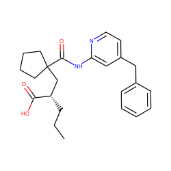 CCC[C@@H](CC1(C(=O)Nc2cc(Cc3ccccc3)ccn2)CCCC1)C(=O)O ZINC000034803381