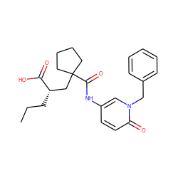 CCC[C@@H](CC1(C(=O)Nc2ccc(=O)n(Cc3ccccc3)c2)CCCC1)C(=O)O ZINC000034803390