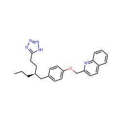 CCC[C@@H](CCc1nnn[nH]1)Cc1ccc(OCc2ccc3ccccc3n2)cc1 ZINC000026720944