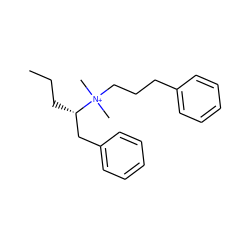 CCC[C@@H](Cc1ccccc1)[N+](C)(C)CCCc1ccccc1 ZINC000013735992