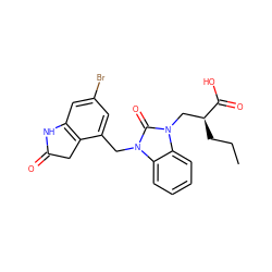 CCC[C@@H](Cn1c(=O)n(Cc2cc(Br)cc3c2CC(=O)N3)c2ccccc21)C(=O)O ZINC000096270249