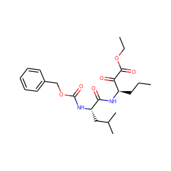 CCC[C@@H](NC(=O)[C@H](CC(C)C)NC(=O)OCc1ccccc1)C(=O)C(=O)OCC ZINC000013833733