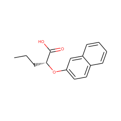 CCC[C@@H](Oc1ccc2ccccc2c1)C(=O)O ZINC000008730641