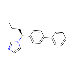 CCC[C@@H](c1ccc(-c2ccccc2)cc1)n1ccnc1 ZINC000040380617