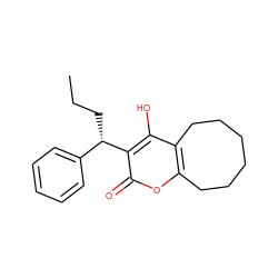 CCC[C@@H](c1ccccc1)c1c(O)c2c(oc1=O)CCCCCC2 ZINC000013741438