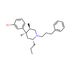 CCC[C@@H]1C[C@@](C)(c2cccc(O)c2)[C@@H](C)CN1CCCc1ccccc1 ZINC000028567988