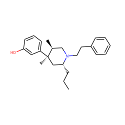 CCC[C@@H]1C[C@@](C)(c2cccc(O)c2)[C@@H](C)CN1CCc1ccccc1 ZINC000028568132