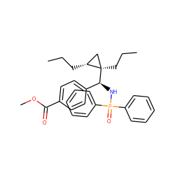 CCC[C@@H]1C[C@@]1(CCC)[C@@H](NP(=O)(c1ccccc1)c1ccccc1)c1ccc(C(=O)OC)cc1 ZINC000008020325