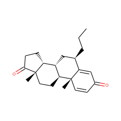 CCC[C@@H]1C[C@@H]2[C@H](CC[C@]3(C)C(=O)CC[C@H]23)[C@@]2(C)C=CC(=O)C=C12 ZINC000014946847